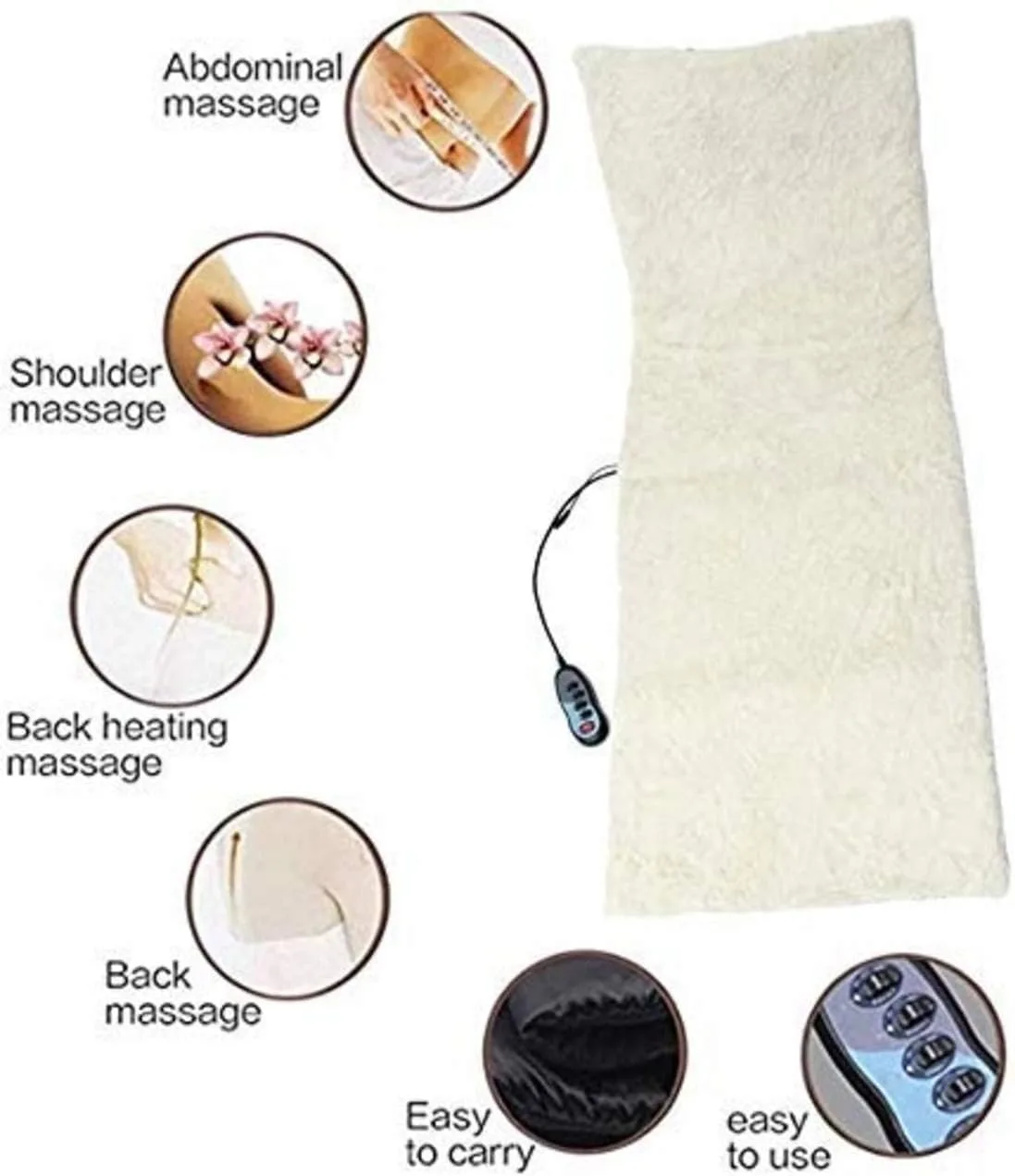 Full Body Massager Bed Mattress At Home Adjustable Remote Controller Vibration Heat Massage Sofa Mat Cushion Smart Super Soft Surface thumbnail 4