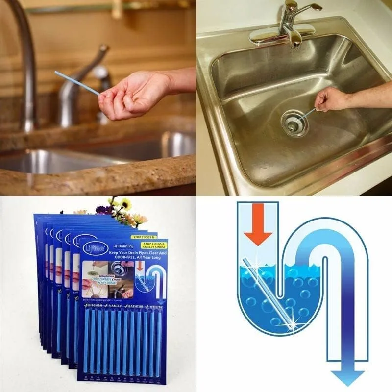 Sani Sticks Kitchen Sink Drain Cleaner Sticks Drain Pipe Bathtub Sink Cleaners thumbnail 5