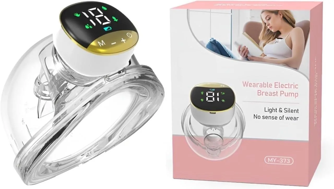 SAFENHAND Wearable Breast Pump- Portable Electric Pump Hands Free - 4 Modes Includes 12 Gear Lactation Modes, 12 Pumping Mode, 12 Sucking Mode and Variable Breast Pumping Mode thumbnail 7