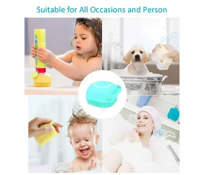 Silicone Massage Exfoliating Bath Shower Brush With Soap Dispenser thumbnail 4