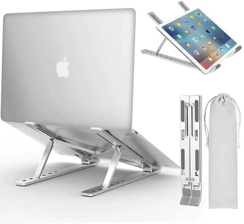 Adjustable Laptop Stand, Portable Aluminium Laptop Riser Laptop Holder for Desk, Foldable Ventilated Cooling Computer Support Stand thumbnail 5