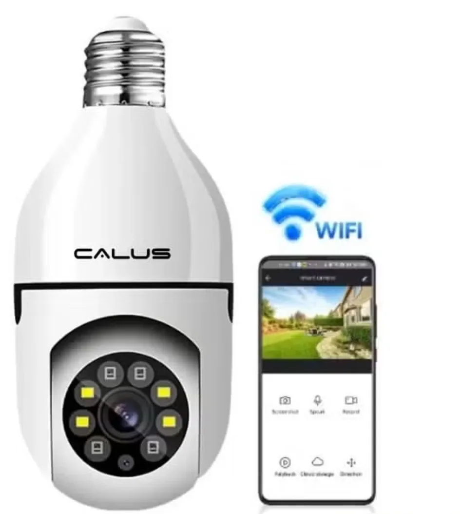 E27 Pro 5G WiFi Light Bulb Security Camera – Indoor 360° PTZ Surveillance, Full-Color Day & Night, Smart Motion Detection, 2.4GHz & 5G WiFi, Home Security