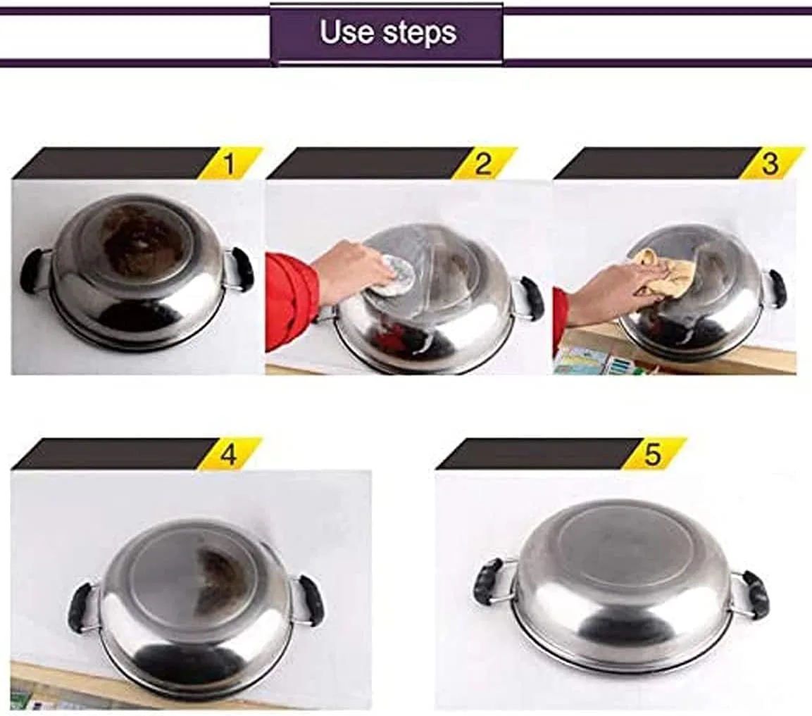 Stainless Steel Cleaning Paste, Stainless Steel Cleaning Paste Remove Stains Multi-Purpose Cleaner,Remove Stains Multi-Purpose Cleaner & Polish, for Oven, Pans,Cookware etc 500g thumbnail 2