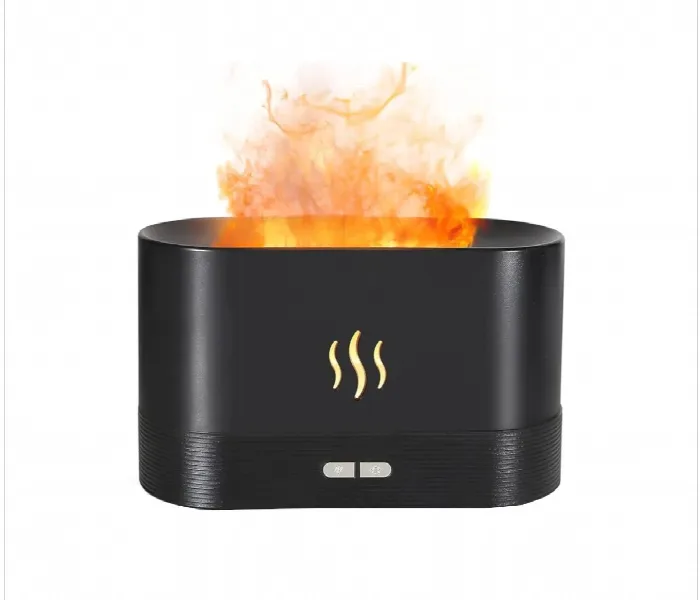 Flame Effect Essential Oil Diffuser Black