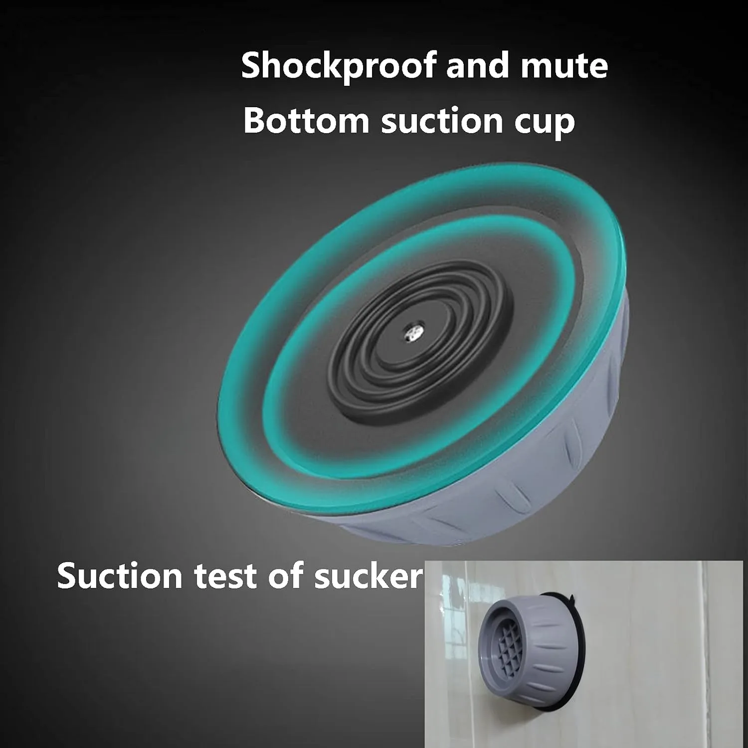 4PCS Washing Machine Foot Pads, Shock and Noise Cancelling Washing Machine Support, Washing Machine Anti Vibrasion Pads, Washing Machine Stabilizer for All Washing Machine thumbnail 4