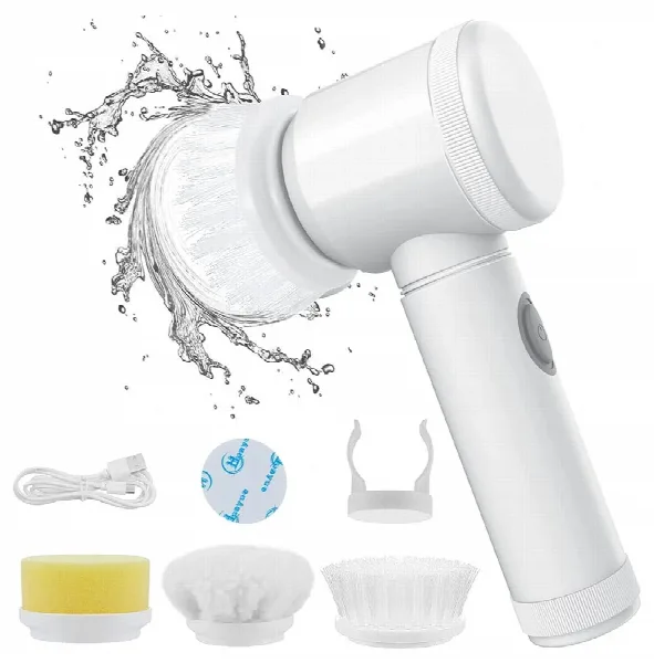 5 In 1 Electric Spin Scrubber Rechargeable Cleaning Tools Grout Brush Electric Cleaning Brush With 3 Brush Heads