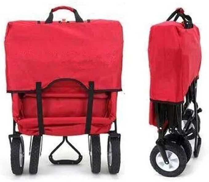 Folding camping multi-function shopping cart R-2022, red shopping trolley thumbnail 2