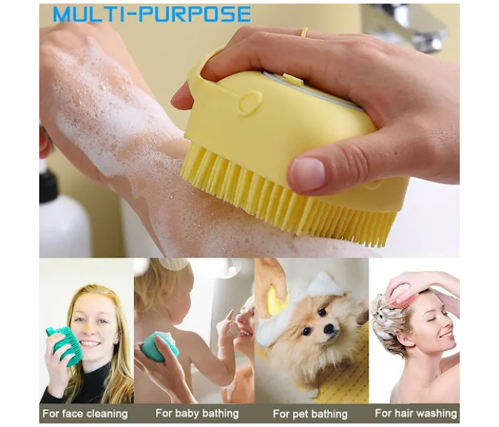 Silicone Massage Exfoliating Bath Shower Brush With Soap Dispenser thumbnail 3