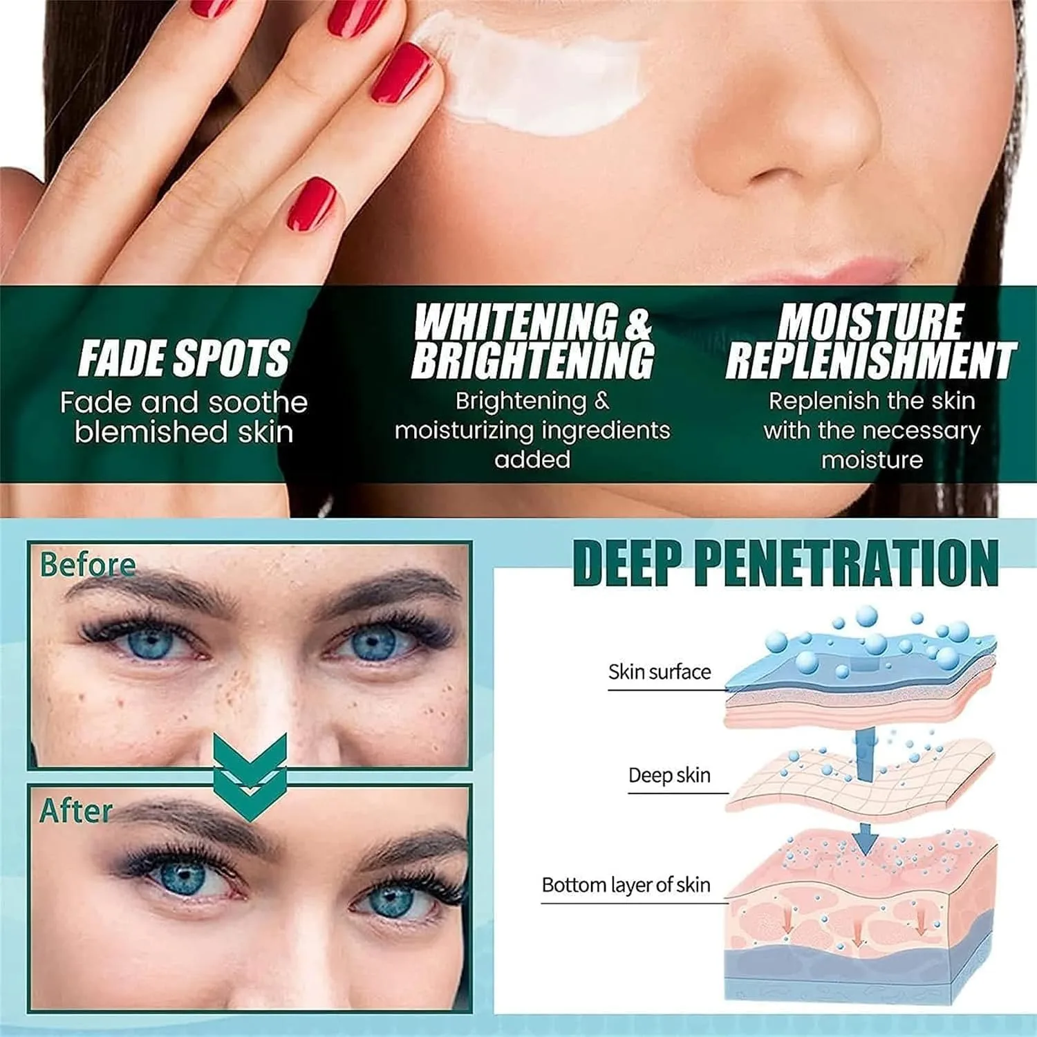 Japanese Melasma Cream, Dr Hancy White Spot Cream De China, Dark Spots Remover, Yunnan Herbal Correcting (1Pcs) thumbnail 3