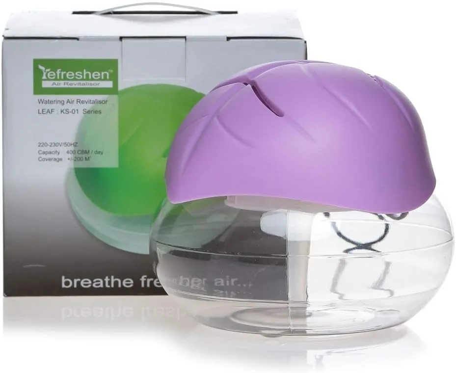 Leaf Shaped Electrical Water Air Refresher Air Revitalizer Air Purifier Air Humidifier-Purple thumbnail 3