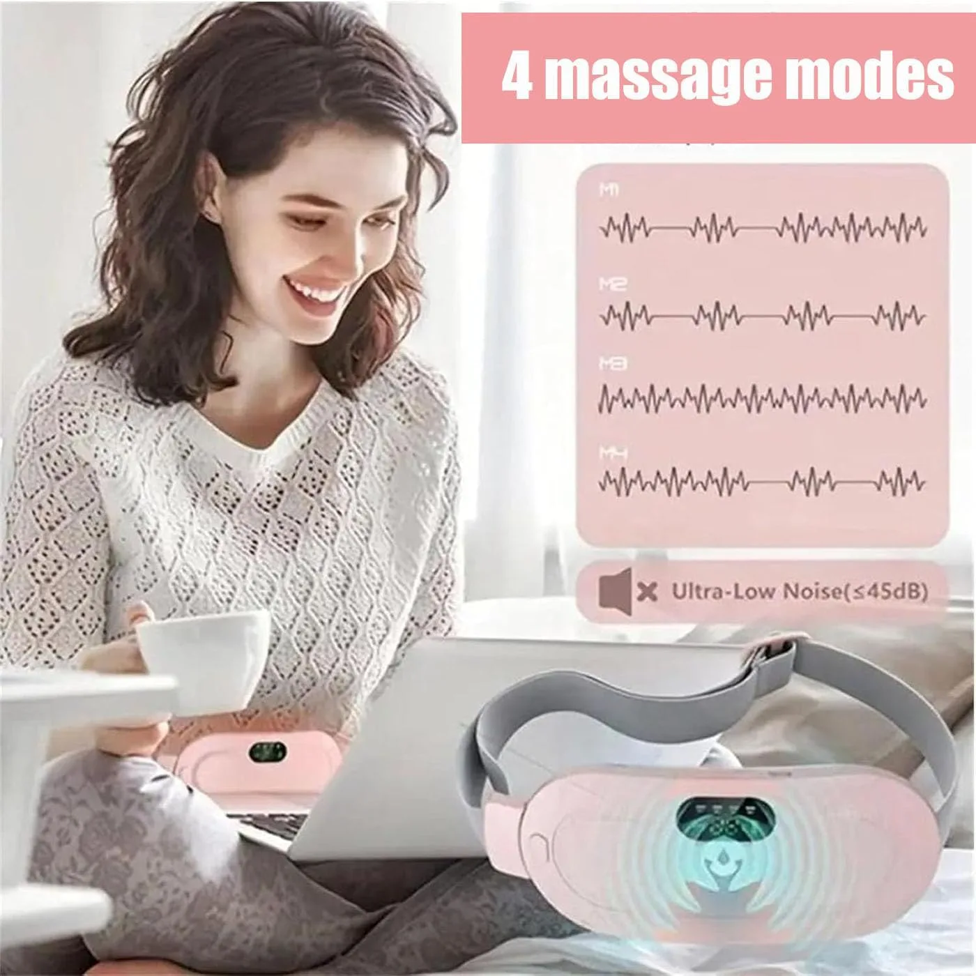 Heating Pad for Period Cramps, Three-Speed Adjustment，Portable Cordless Rechargeable Heating Pad for Menstrual Pain Relief Electric Heat Belt, Gifts for Her Women Girl Wife (Pink) thumbnail 3