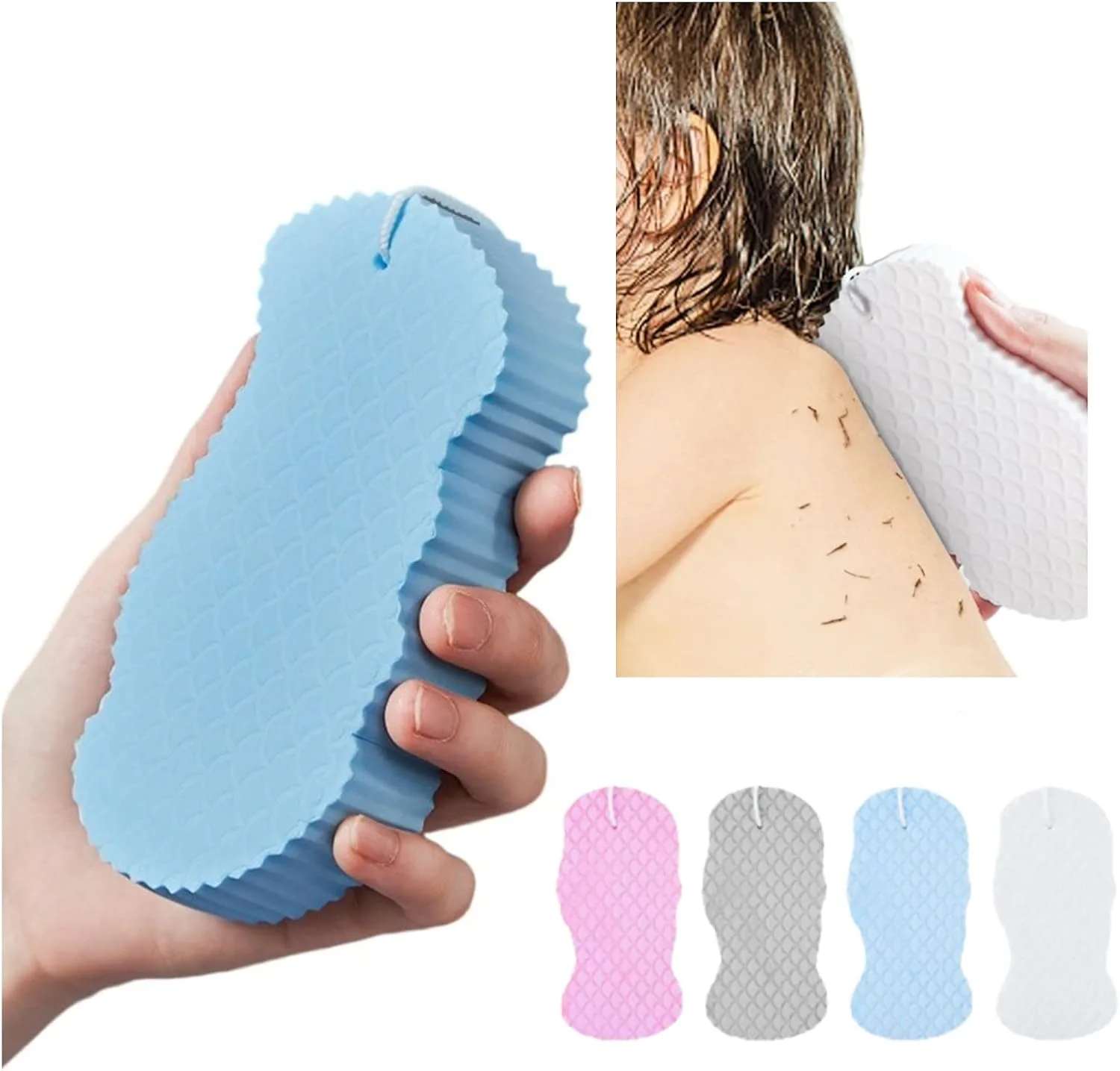 1 Piece Super Soft Exfoliating Bath Sponge,Soft Bath Body Shower Sponge,Spa Scrub Exfoliator Dead Skin Remove,3D Bath Sponges for Shower,Reusable Bath Sponge for Adults Children