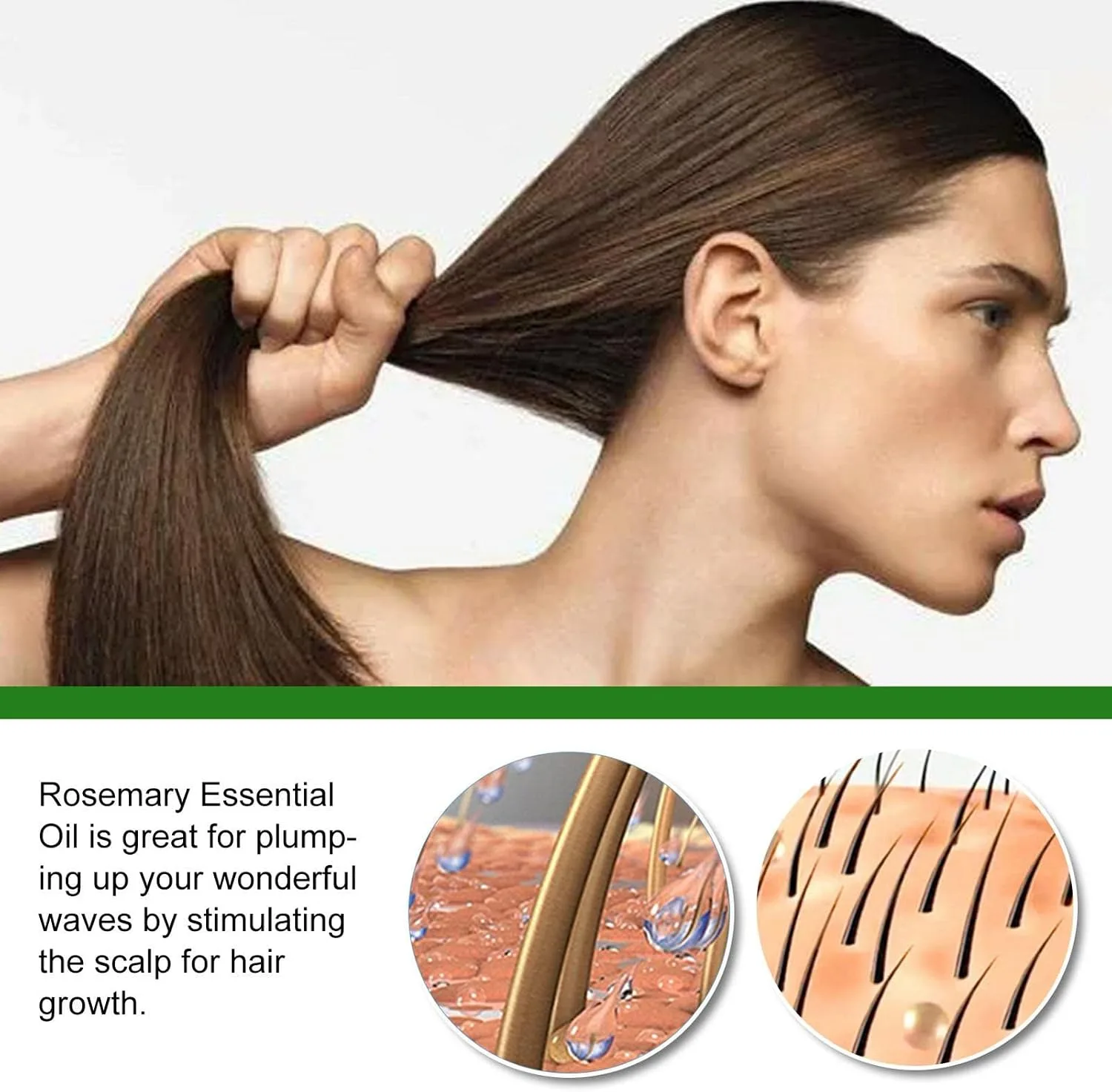 Rosemary Hair Oil, 30ml Rosemary Essential Oil for Hair Growth, Nourishment Scalp, Stimulates Hair Growth, Hair Care Oil for Women Men thumbnail 2