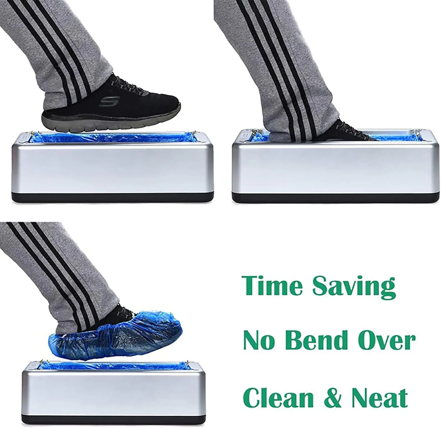 Automatic Shoe Cover Dispenser, Smart Overshoes Dispenser with 100 Disposable Plastic Cover Shoes Mat, Protector Dispenser Machine Easy to Use (Gold) thumbnail 5