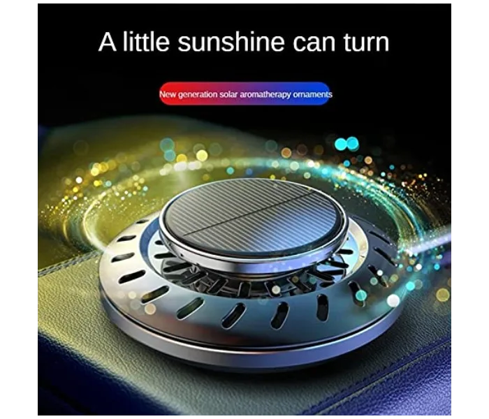 Solar Car Fragrance Double Ring Rotating Car Aromatherapy For Car, Home, Office Air Fresher Decoration Perfume Diffuser thumbnail 7