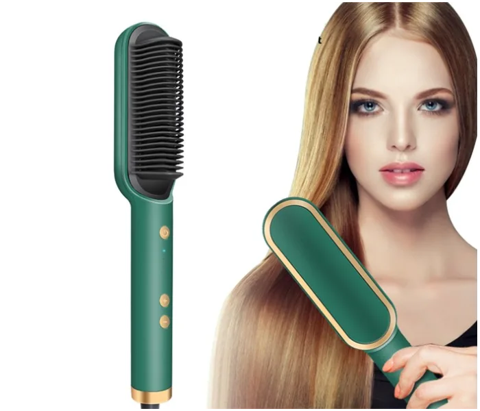 Professional Electric Hair Straightener Brush Heated Comb