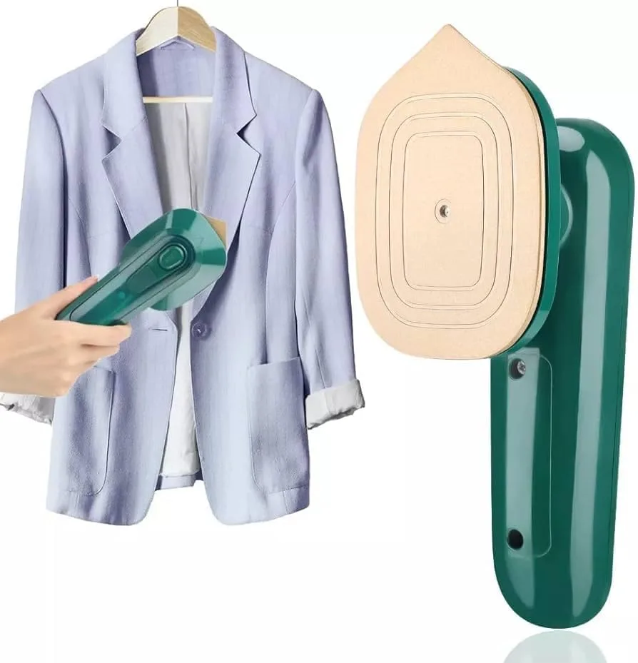 Mini Electric Steam Iron 2-in-1 Portable Dry & Steam Travel Iron Green | Non-Stick Soleplate, Fast Heating, Compact Handheld, Travel & Home Use thumbnail 4