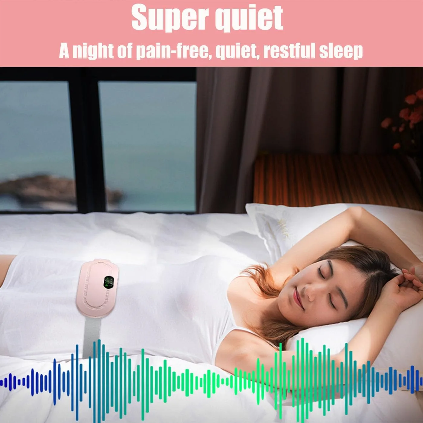 Heating Pad for Period Cramps, Three-Speed Adjustment，Portable Cordless Rechargeable Heating Pad for Menstrual Pain Relief Electric Heat Belt, Gifts for Her Women Girl Wife (Pink) thumbnail 2