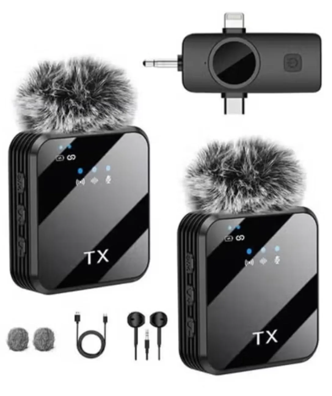Wireless Lavalier Microphone for Mobile Video Recording – 2.4G Mini Mic with Noise Reduction for Live Streaming, Interviews, TikTok, YouTube, Vlogging – Plug & Play Clip-On Mic Compatible with Android & iOS for Online Teaching, Classroom, Reels & Content Creation