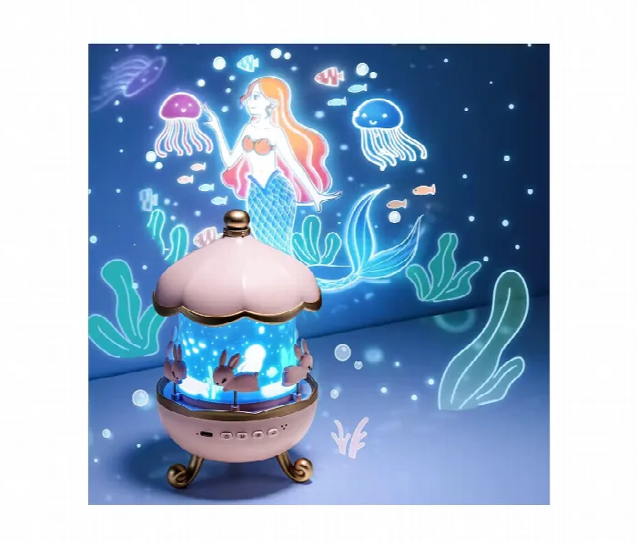 Kids Night Projector Lamp With Music Starry Sky Projection Small Night Light With Bluetooth Audio Speaker thumbnail 3