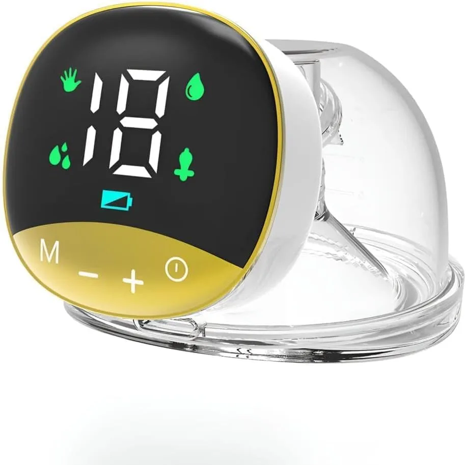 SAFENHAND Wearable Breast Pump- Portable Electric Pump Hands Free - 4 Modes Includes 12 Gear Lactation Modes, 12 Pumping Mode, 12 Sucking Mode and Variable Breast Pumping Mode