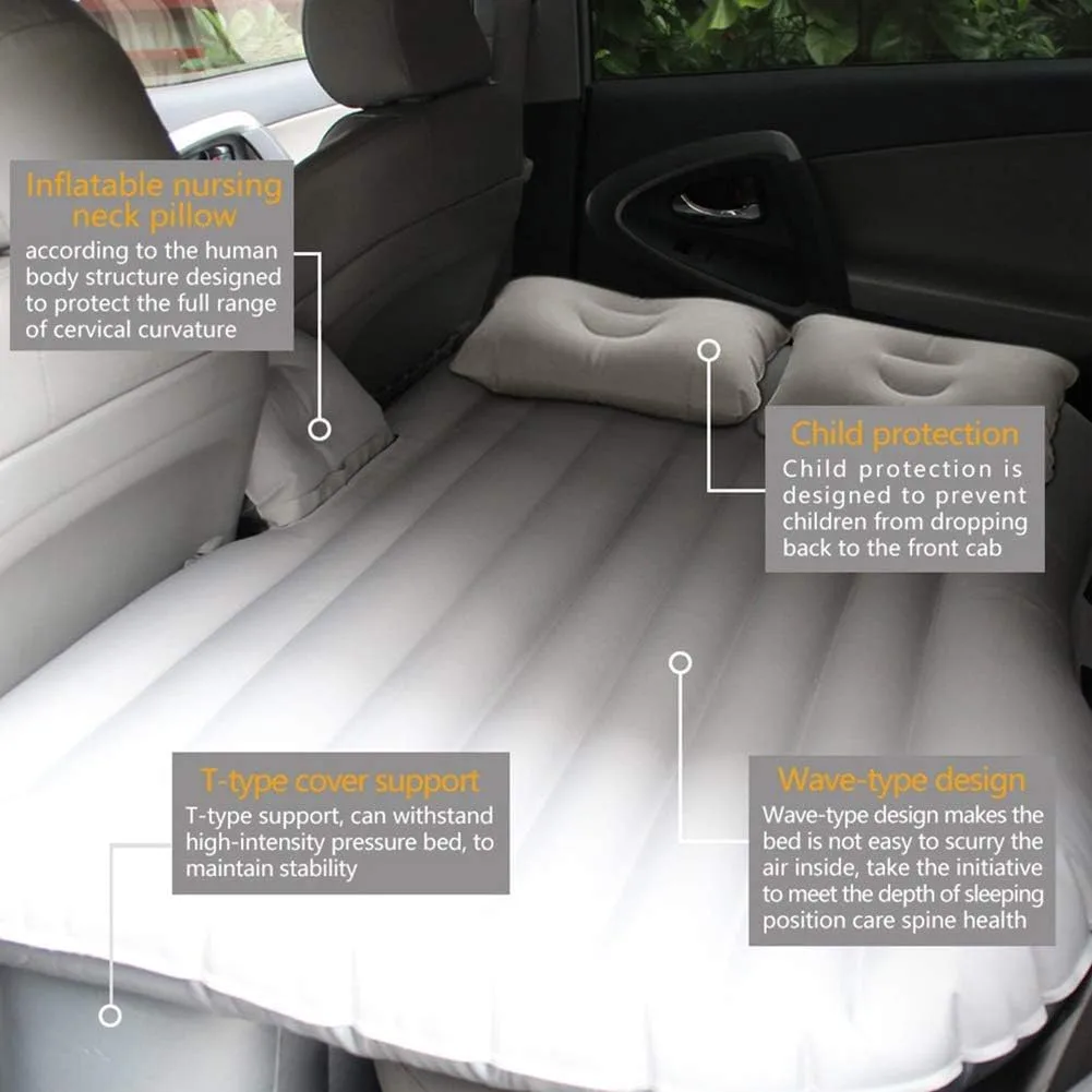 Car Travel Bed 138 * 85 45Cm Suv Air Mattresses Inflatable For Camping Children Rear Double Adjustable Sleeping Pad Airbed Seat Cover Cushion Flocking Cloth Mvp With Pump thumbnail 5