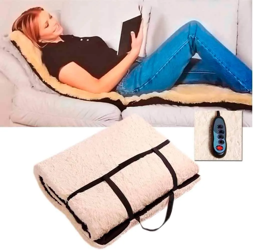 Full Body Massager Bed Mattress At Home Adjustable Remote Controller Vibration Heat Massage Sofa Mat Cushion Smart Super Soft Surface thumbnail 8