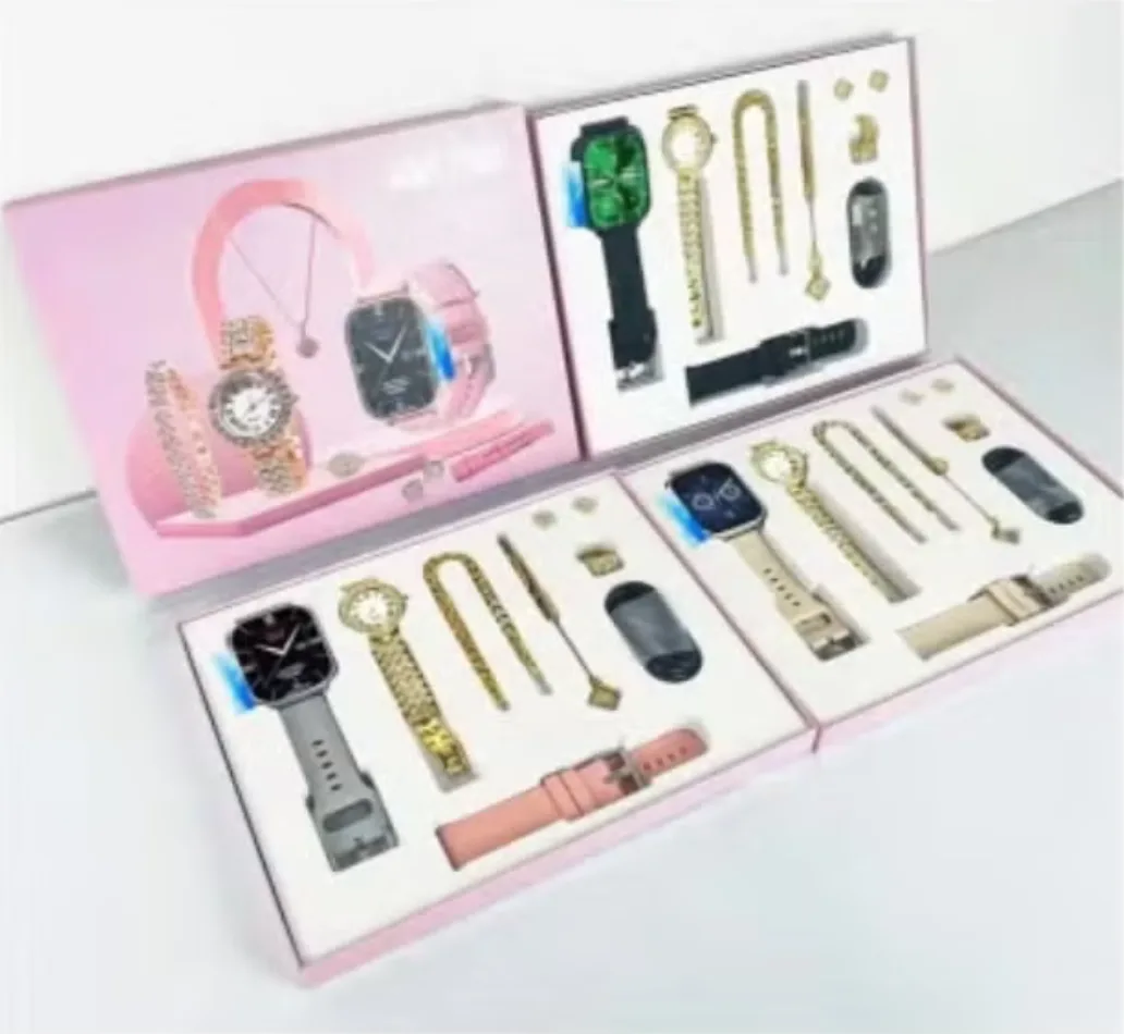 A58 PLUS Women Smartwatch with Bluetooth Calling, Fitness & Sleep Tracking, Long Battery Life + Luxury Diamond Jewelry Gift Set (Necklace, Ring, Earrings & Bracelet) thumbnail 2