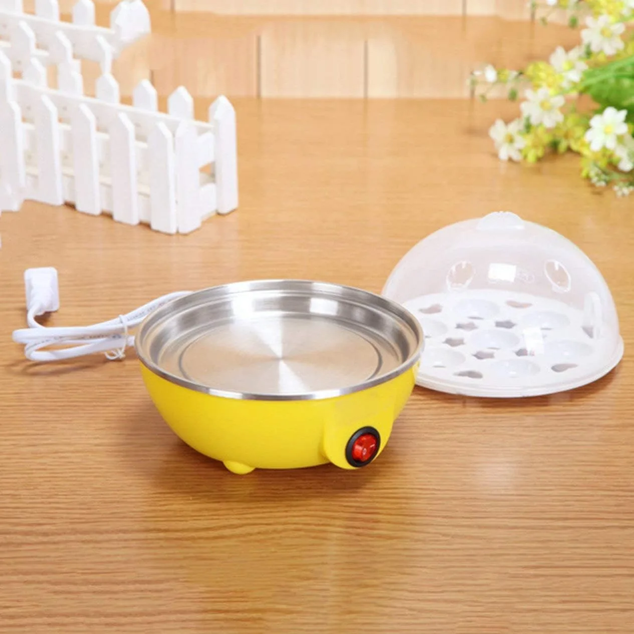 Multi-function Electric Egg Cooker 7 Eggs Capacity Auto-off Fast Egg Boiler Steamer Cooking Tools Kitchen Tools thumbnail 3